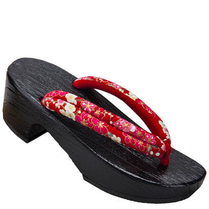 Japanese Geta Traditional Sandals Red